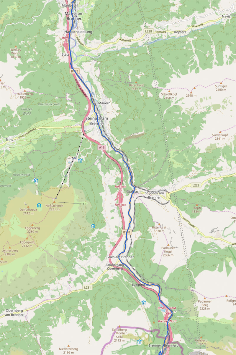 Das letzte Teilstück vor Italien