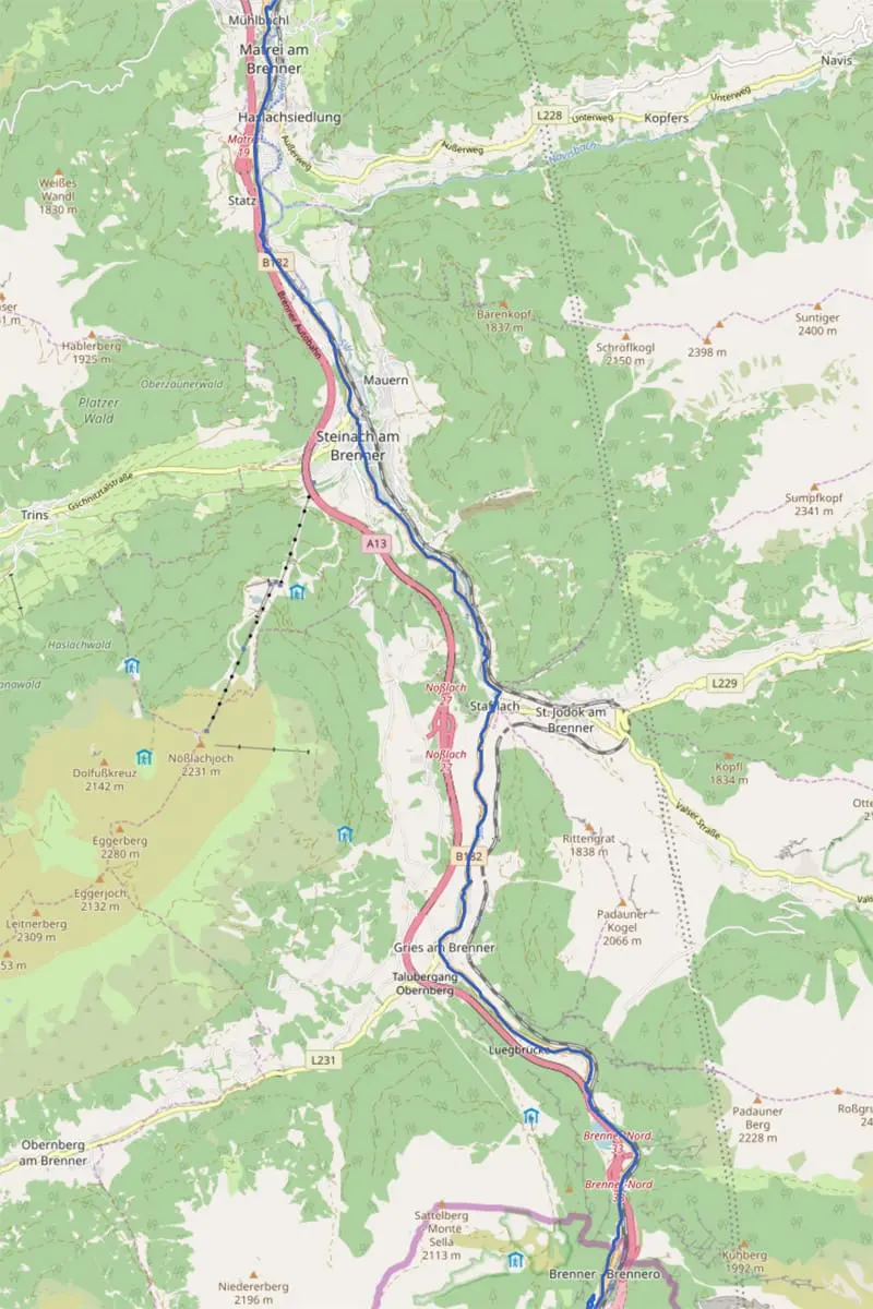 Das letzte Teilstück vor Italien